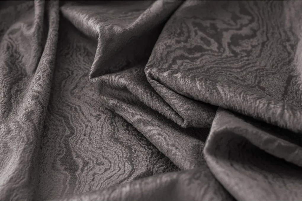 Zasłona zaciemniająca DUNES VELVET 140x250 cm, ciemnoszara Zawieszanie: Metalowe pierścienie