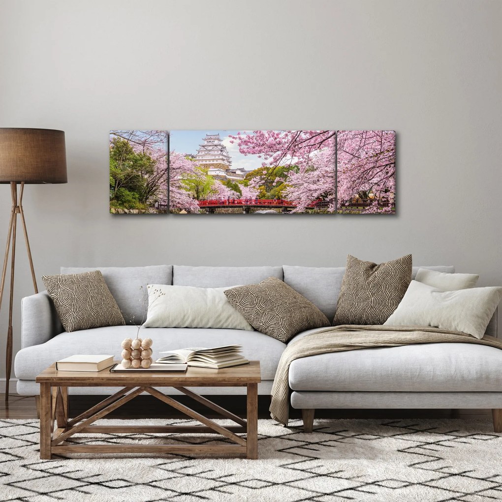 Obraz wiśni japońskiej (170x50 cm)