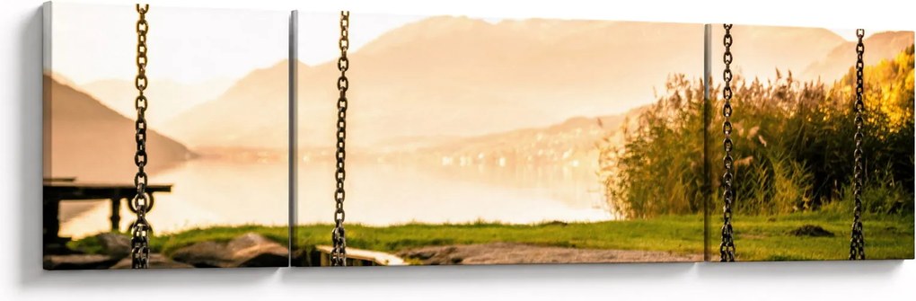 Obraz huśtawki w przyrodzie (170x50 cm)