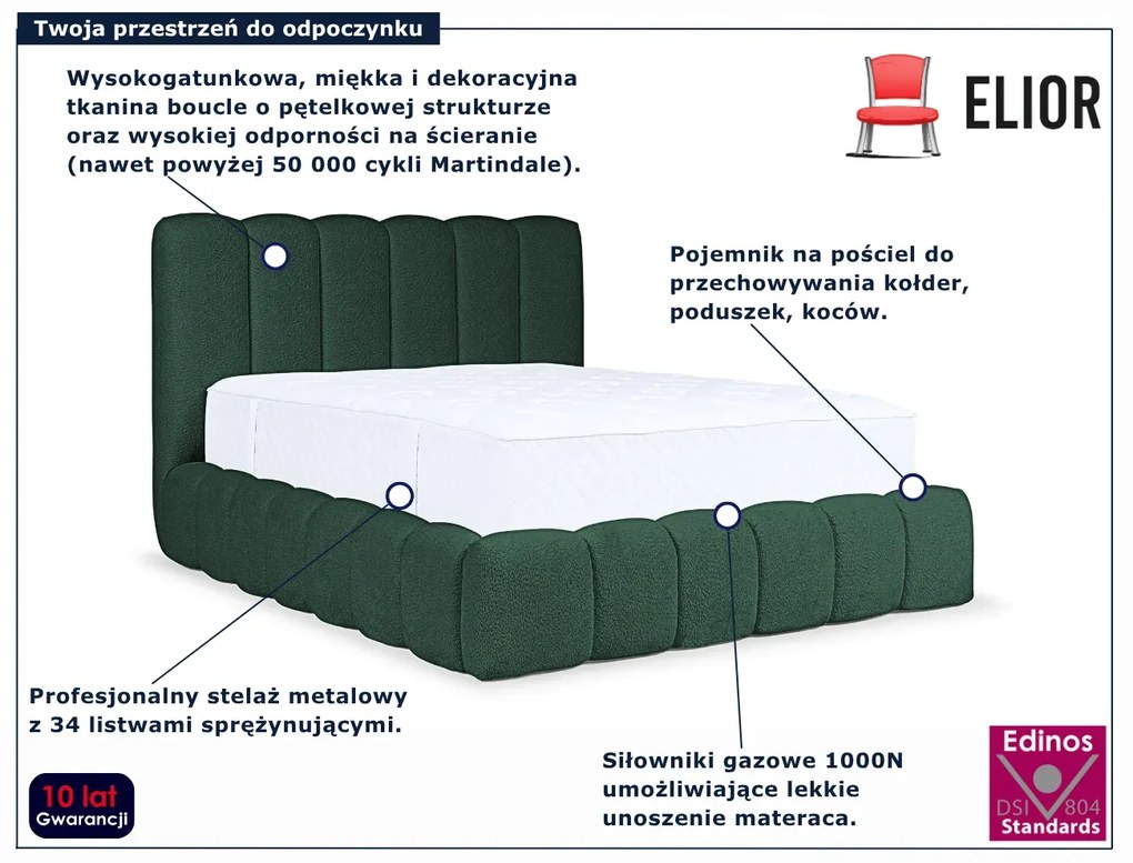 Zielone łóżko chmurka z pojemnikiem 5 rozmiarów Z2-M87