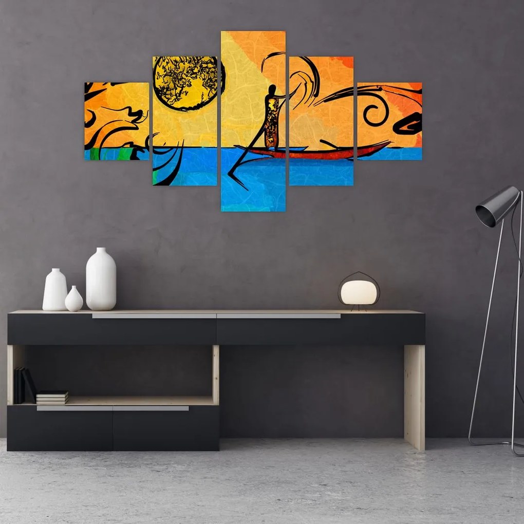 Obraz starożytnego obrazu (125x70 cm)