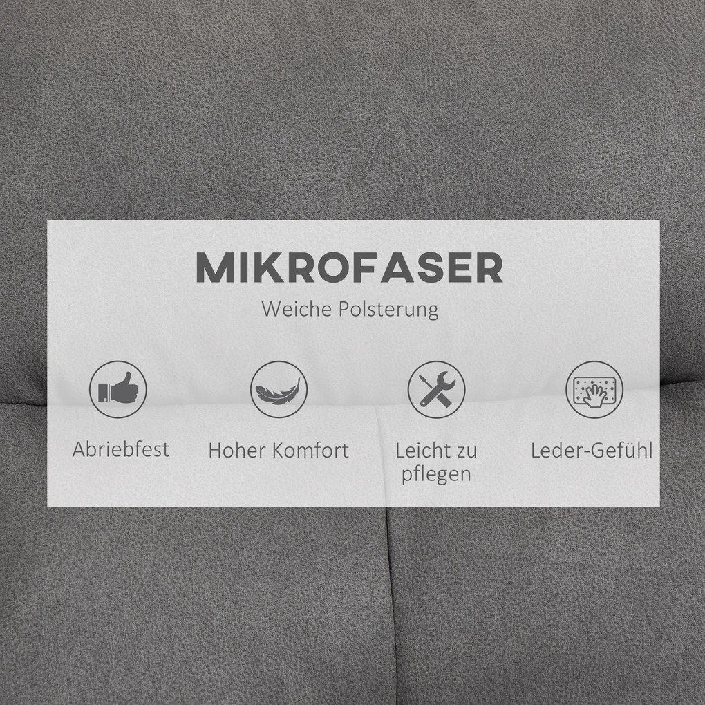 HOMCOM Fotel relaksacyjny z podnóżkiem, obrotowy fotel telewizyjny z funkcją leżenia