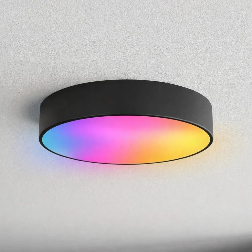 Brilagi - Lampa sufitowa LED RGBW ściemnialna do łazienki CLARE 3xE27/9W/230V IP54 Wi‑Fi czarna