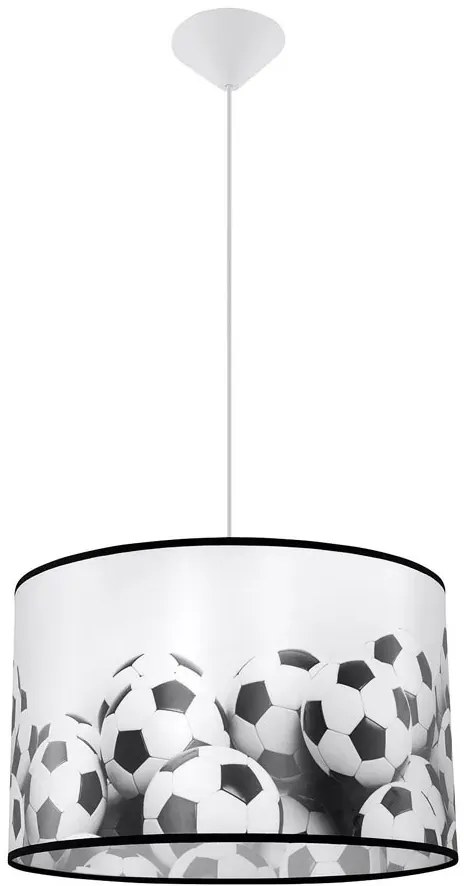 Lampa wisząca z nadrukiem piłek na abażurze - A597 L9-H71