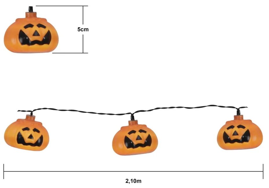 Girlanda świetlna na baterie liczba żarówek 8 szt. długość 210 cm Halloween – Star Trading
