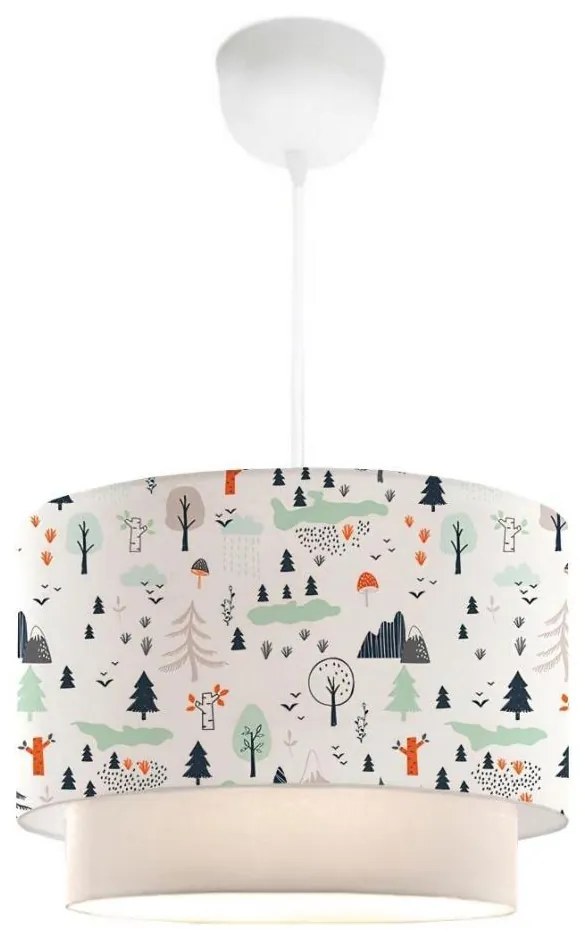 Dziecięcy żyrandol CANDY 1xE27/40W/230V biały/wielobarwny