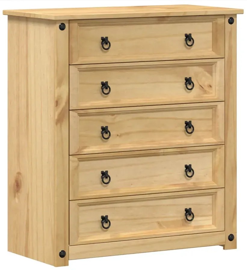 Klasyczna drewniana komoda z 5 szufladami B1-H80