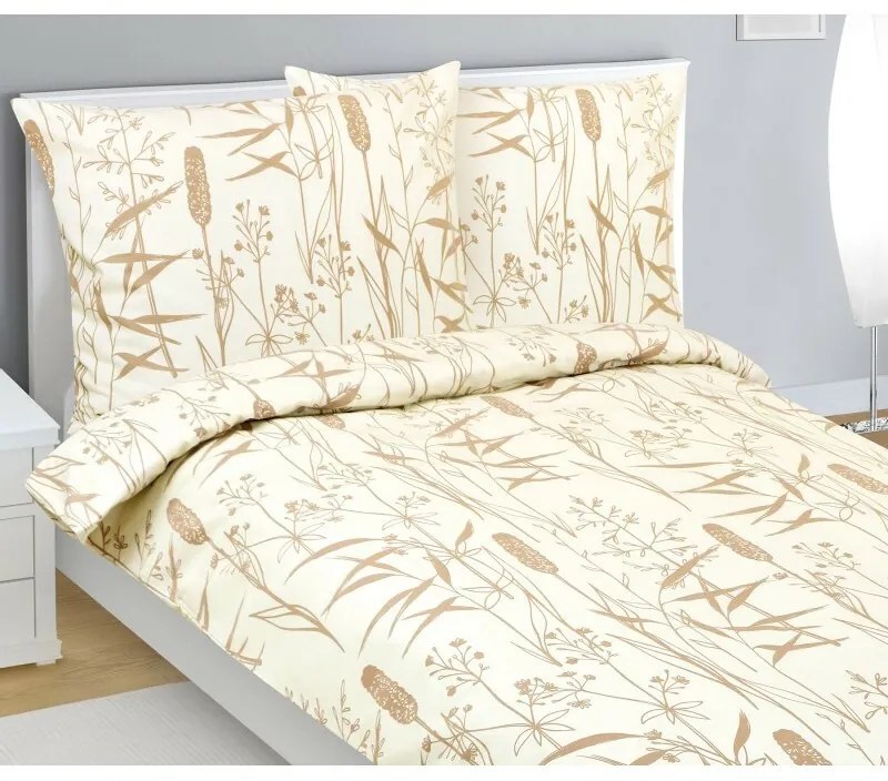 Bellatex Pościel flanelowa Trzcina, 140 x 200 cm, 70 x 90 cm