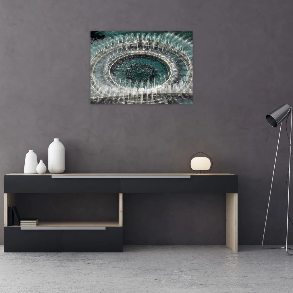 Obraz na szkle fontanny (70x50 cm)
