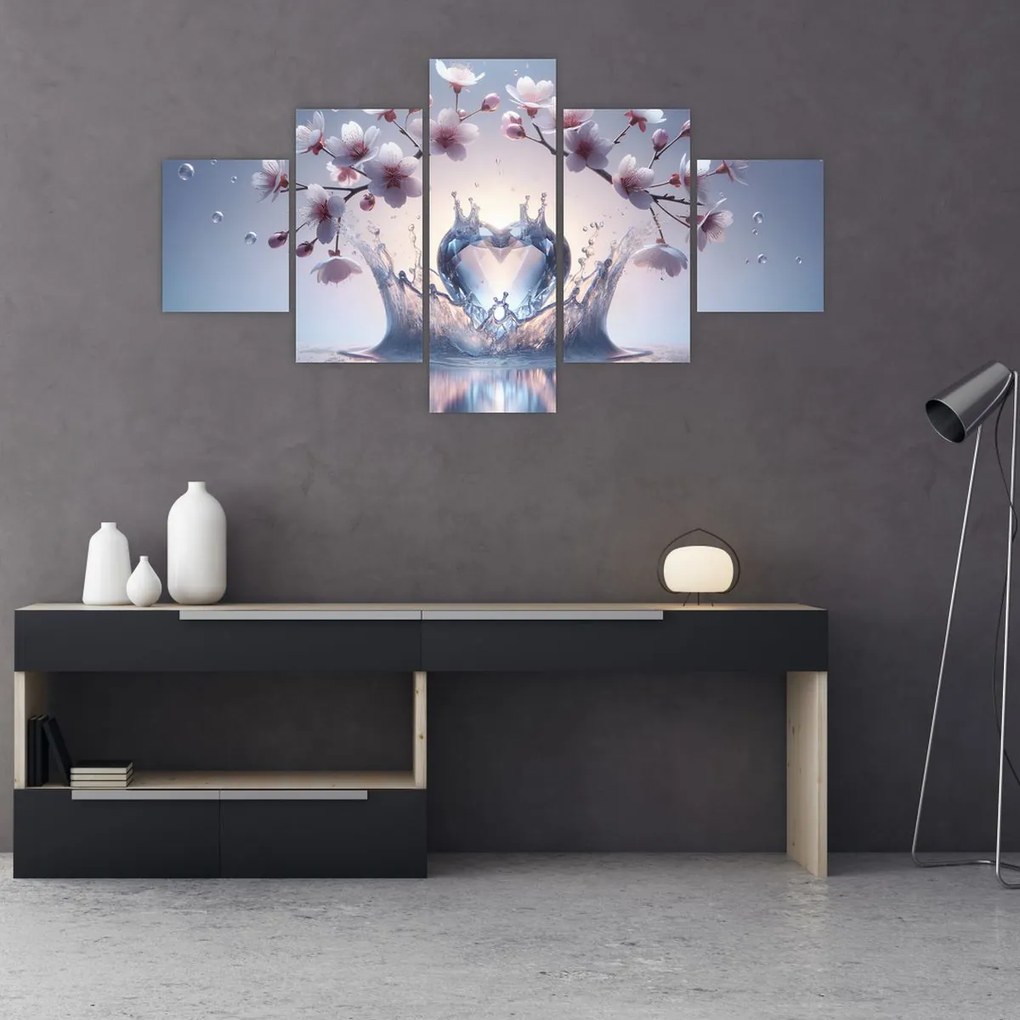 Obraz - Diamentowe serce (125x70 cm)