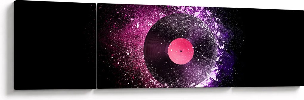 Obraz - Płyta winylowa w kolorze różowo-fioletowym (170x50 cm)