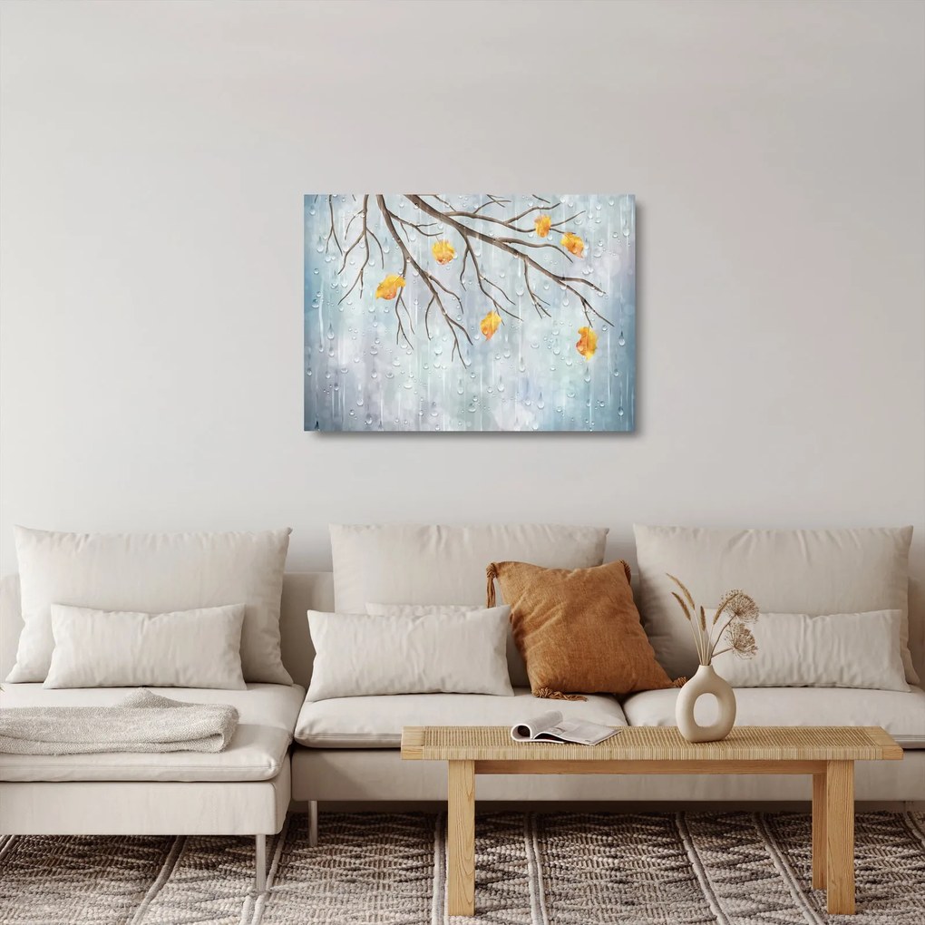 Obraz na szkle - Deszczowa jesień (70x50 cm)