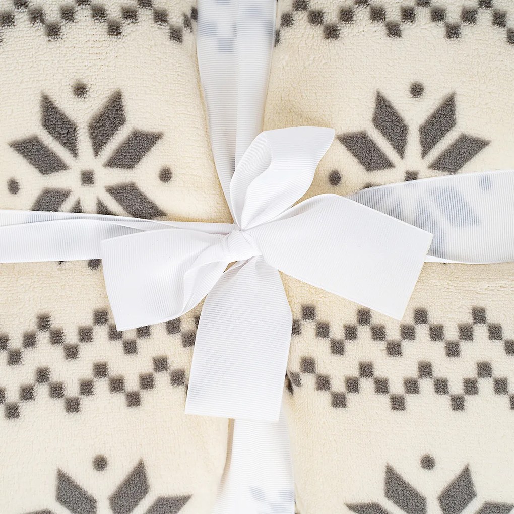 4Home Koc z barankiem Nordic beżowy, 150 x 200 cm