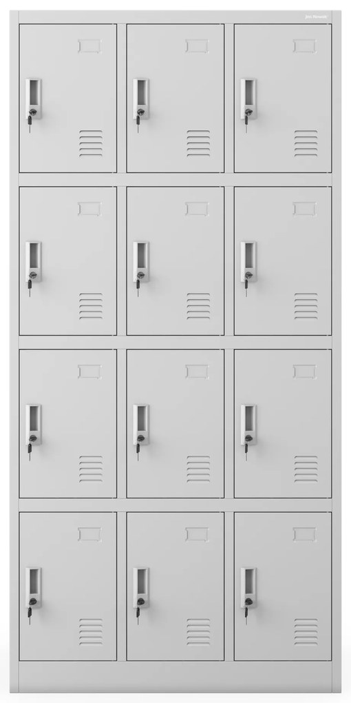 Szafka skrytkowa socjalna BHP MARCIN, 900 x 1850 x 400 mm, szara