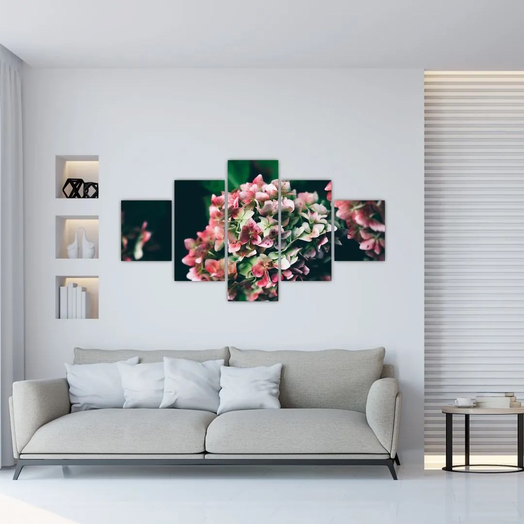 Obraz - Fragment Hortensji (125x70 cm)