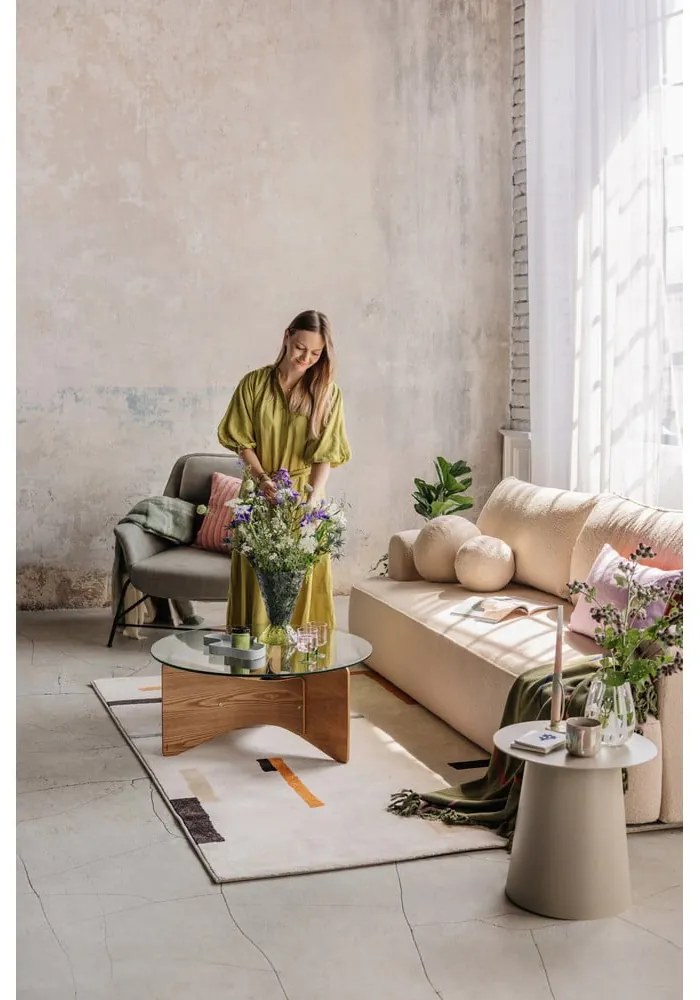 Pomarańczowy/kremowy dywan 140x200 cm Linea – Universal