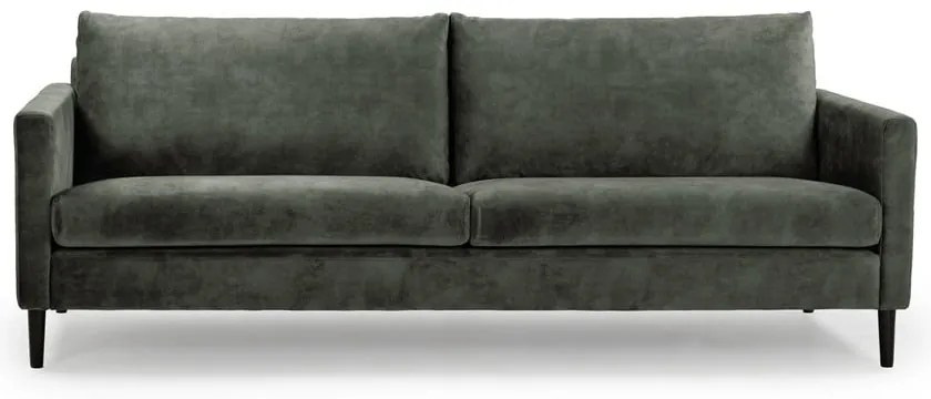 Zielonoszara sofa z aksamitnym obiciem Scandic Adagio, szer. 220 cm