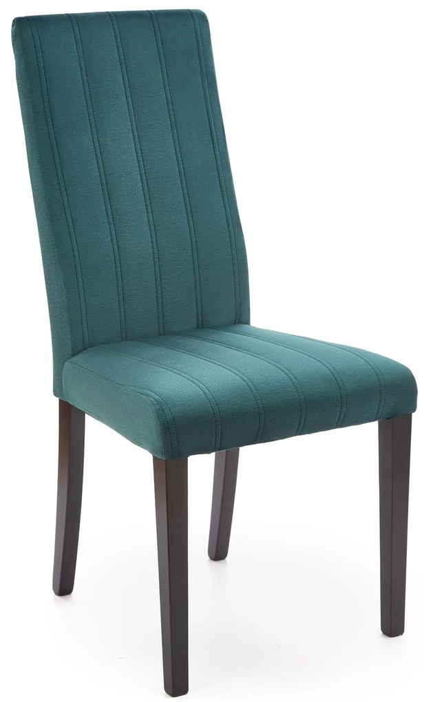 Krzesło drewniane tapicerowane DIEGO 2 czarny velvet pikowany Pasy - MONOLITH 37 (ciemny zielony)