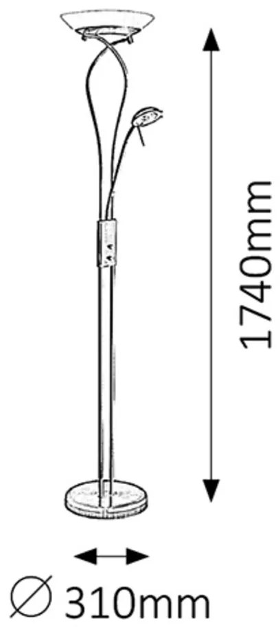 Rabalux 4077 Gamma lampa stojąca, srebrny