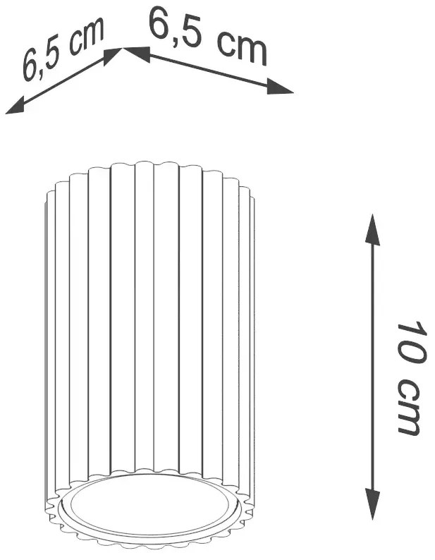 Ryflowany plafon w kolorze taupe  E9-L05