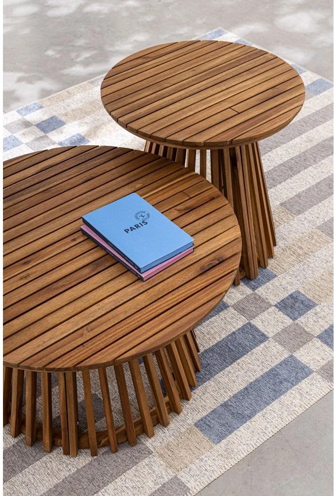 Okrągły stolik ogrodowy z litego drewna akacjowego ø 70 cm Rodano – Bizzotto