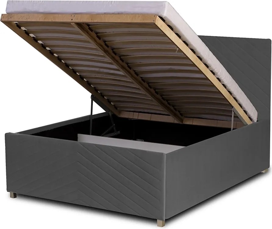 Łóżko VEGA 140x200 cm Czerwony Bez materaca