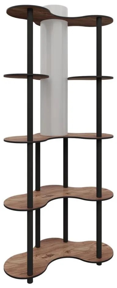 Lampa podłogowa z półeczkami 1xE27/40W/230V 150 cm czarny/brązowy