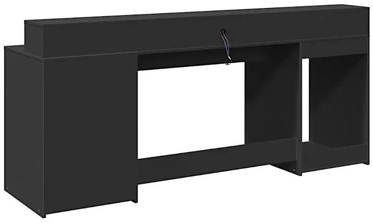 Podświetlane biurko 200 cm czarne S0-Z43