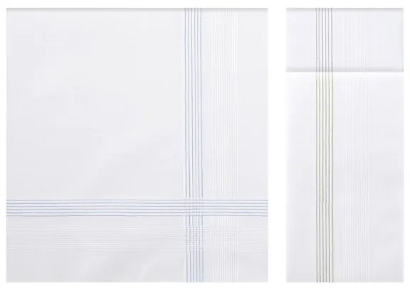 Chusteczki męskie bawełniane KRONOS, 6 szt Biały 43 x 43 cm W ozdobnym pudełku 6 szt