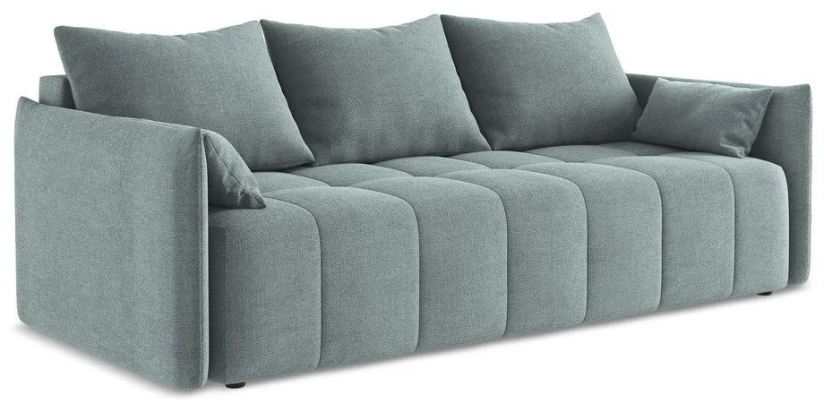 Niebieska rozkładana/ze schowkiem sofa 225 cm Moku – Makamii