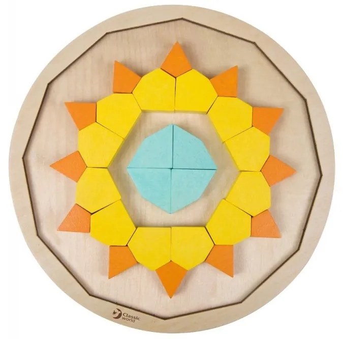 Classic world drewniane kolorowe klocki mandala