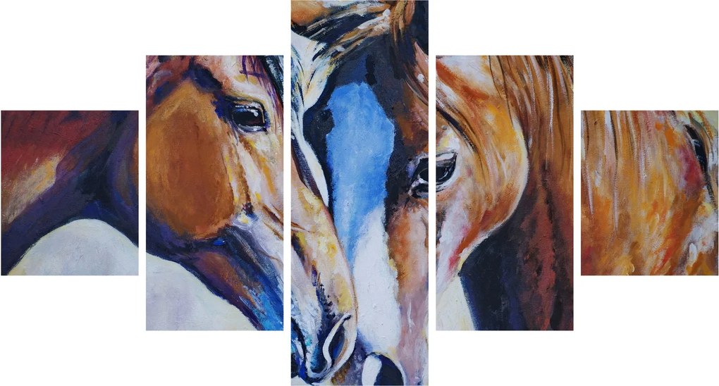 Obraz - Zakochane konie (125x70 cm)