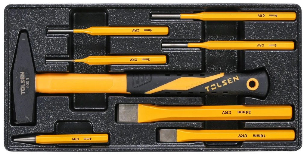 Tolsen Wózek warsztatowy mobilny na narzedzia, w tym 189 narzędzi, 7 szuflad