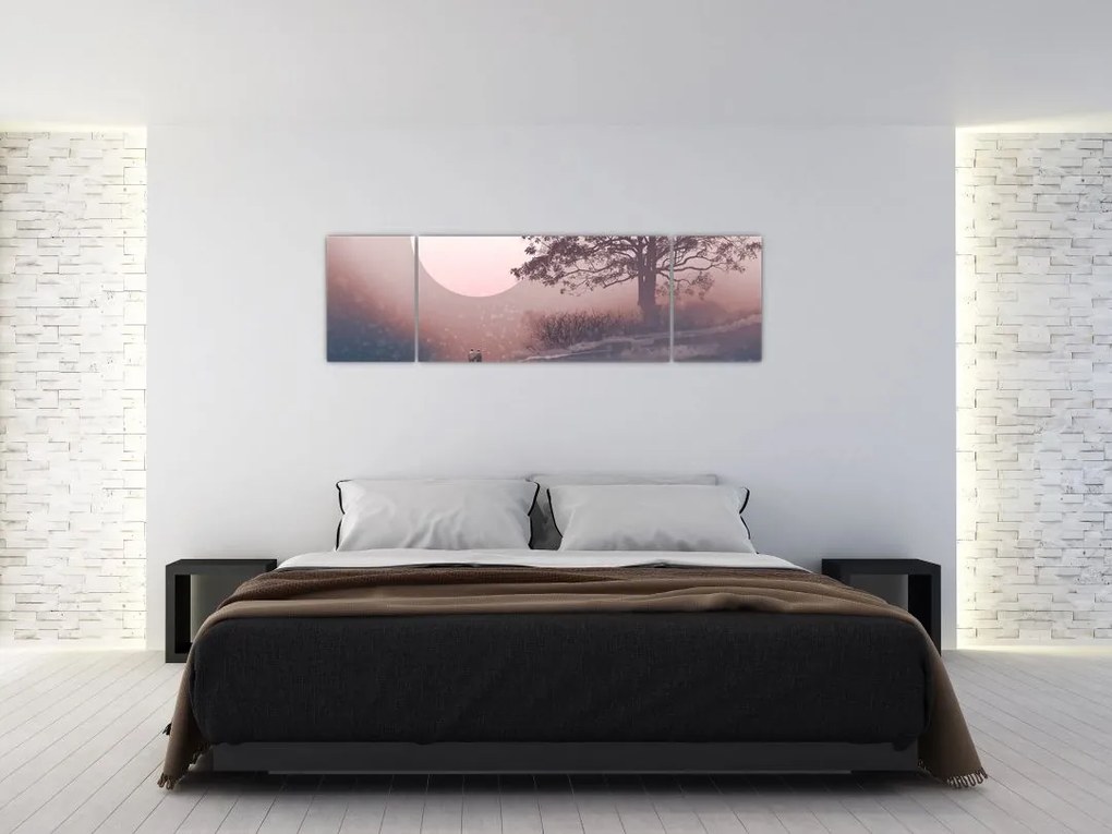 Obraz - Zakochana para (170x50 cm)