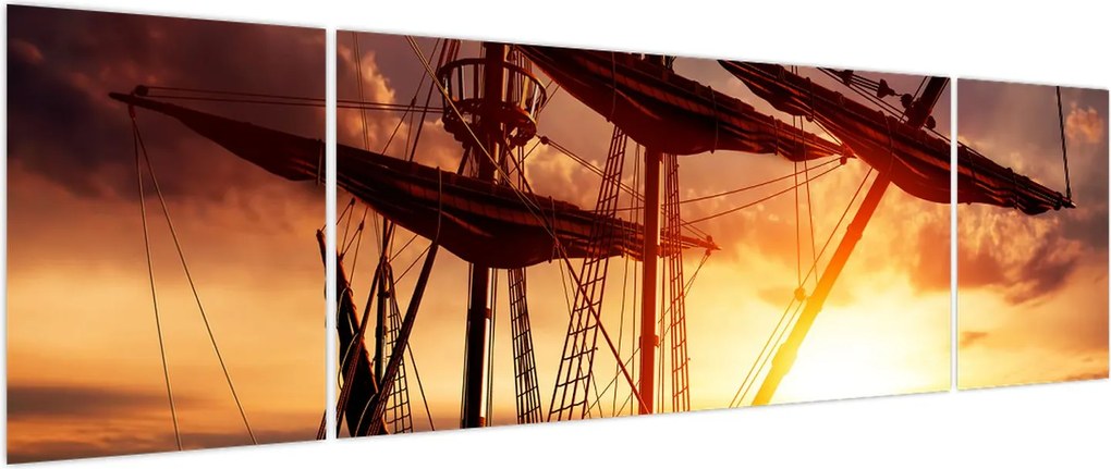 Obraz - Starożytny statek piracki (170x50 cm)