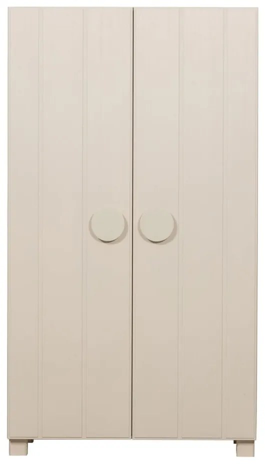 Kremowa szafa z litego drewna sosnowego 110x200 cm Noah – WOOOD