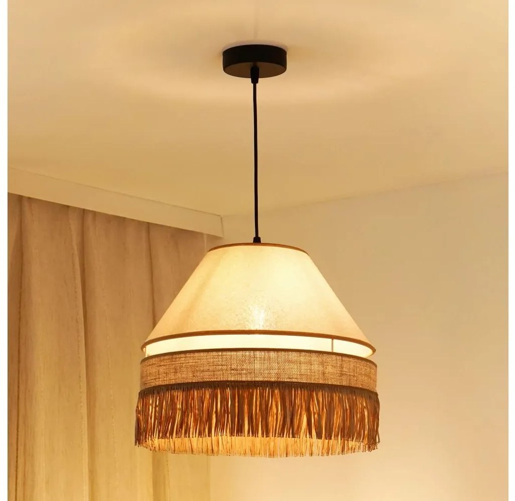 Brilagi - Lampa wisząca WINNETOU AVIGNION 1xE27/15W/230V pr. 35 cm brąz/krem