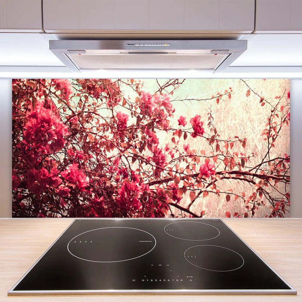 Panel Szklany Kwitnące Gałązki Drzewa