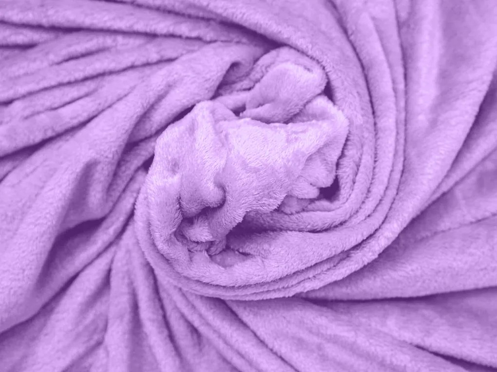 Koc z mikrofibry VIOLET 150x200 cm jasnofioletowy