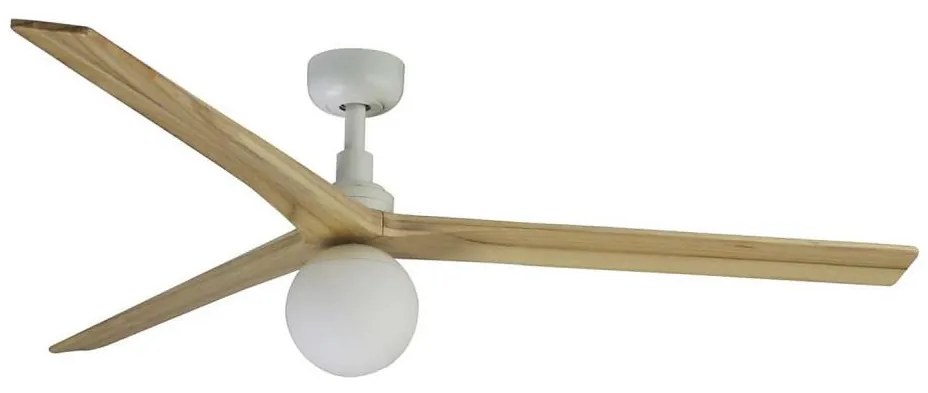 FARO 34279WT-11L - Wentylator KLIM L 1xE27/15W/230V dąb/biały pr. 150 cm WT+DO