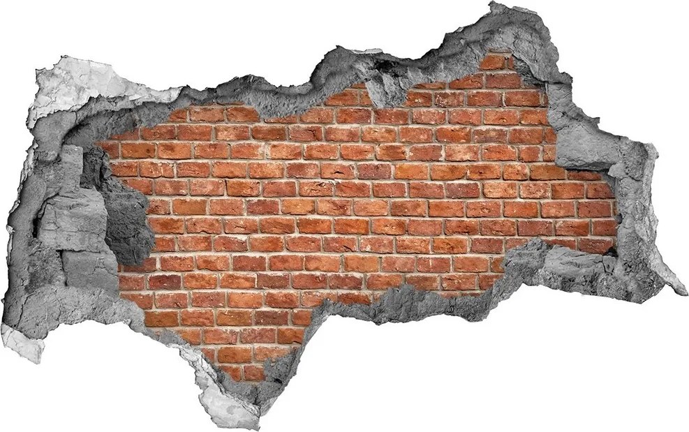 Fotoobraz dziura na ścianę Ceglana ściana