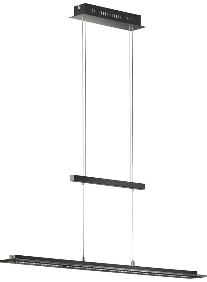 Czarna metalowa lampa wisząca LED ze ściemniaczem Tenso – Fischer & Honsel