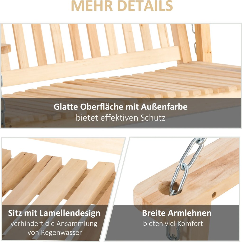 Outsunny huśtawka ogrodowa dla 2 osób 117 cm 69 cm x 60 cm