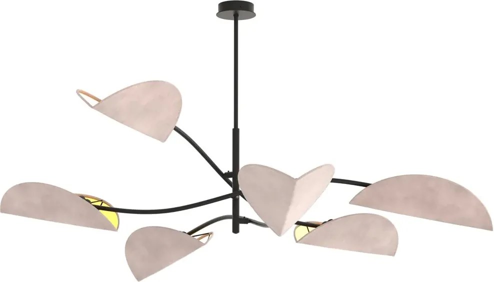 Minimalistyczna szara lampa sufitowa H2-W44