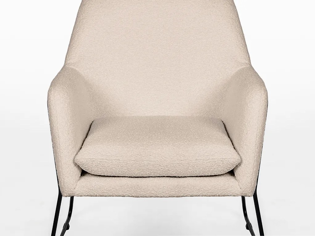 Kremowy designerski fotel MILAN