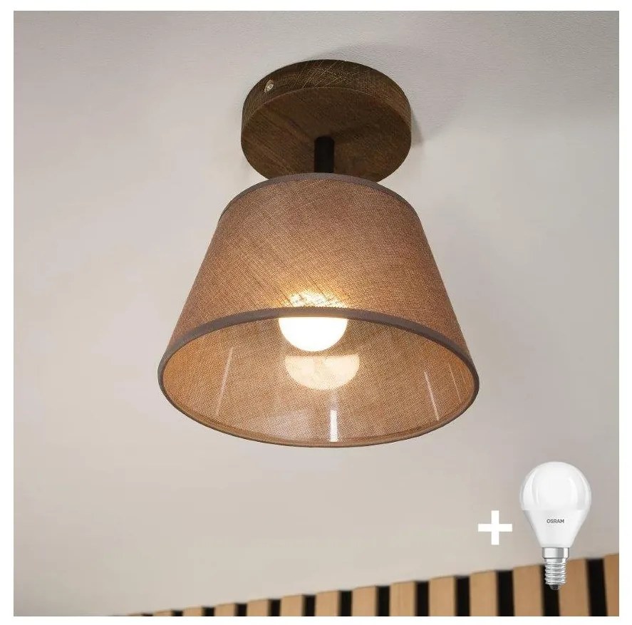 Brilagi - Lampa sufitowa ANTHONY 1xE14/60W/230V dąb orzech/brąz