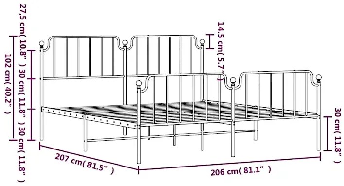 Elegancka Biała Rama Łóżka 200X200 Meles