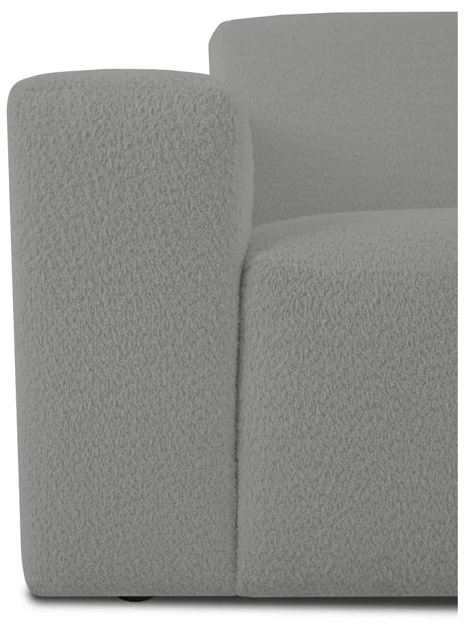 Szary narożnik z materiału bouclé (w kształcie litery U) Roxy – Scandic