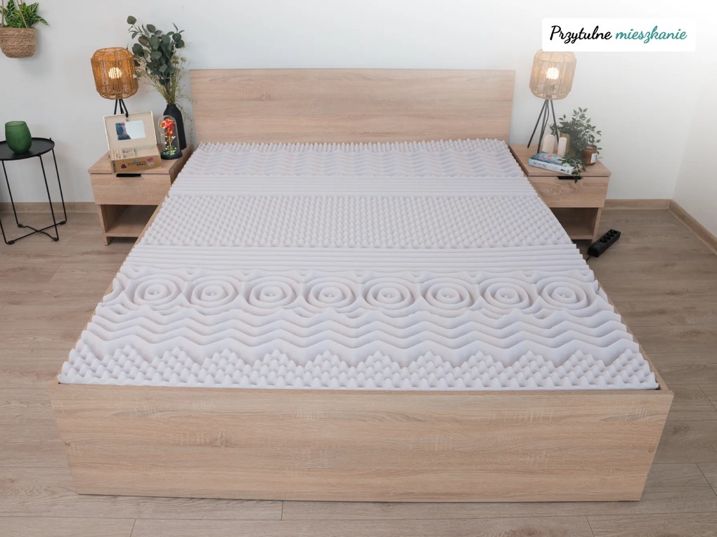 Piankowy materac DELUXE 90 x 200 cm Ochrona materaca: W TYM ochraniacz na materac