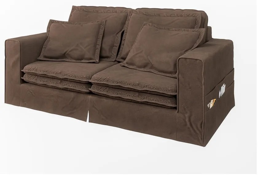 Ciemnobrązowa sofa 196 cm Nora – Ropez